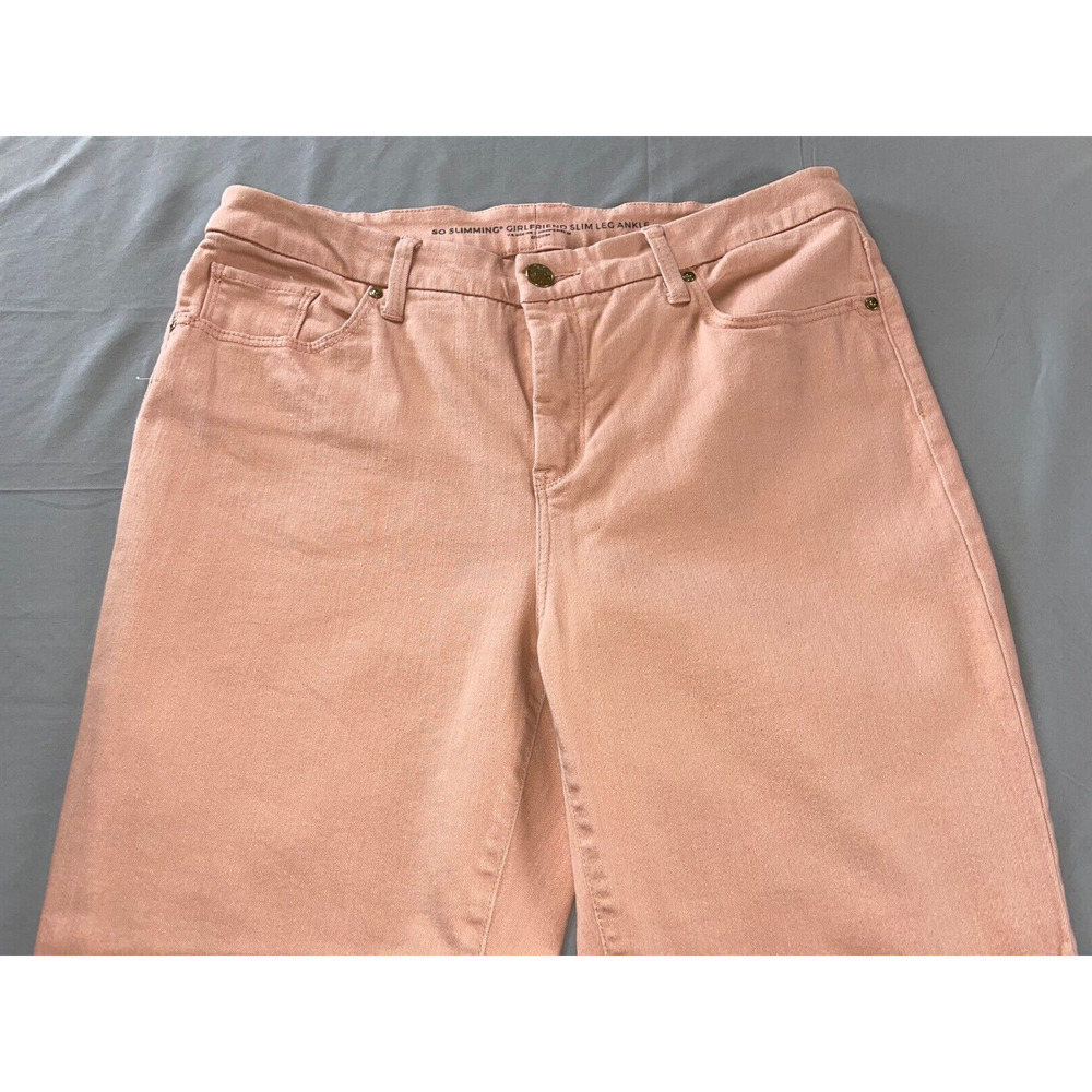 Chico's So Slimming Girlfriend Slim Leg Ankle Jeans w/ Studded Cuffs. 12R, EUC!! - Picture 6 of 9